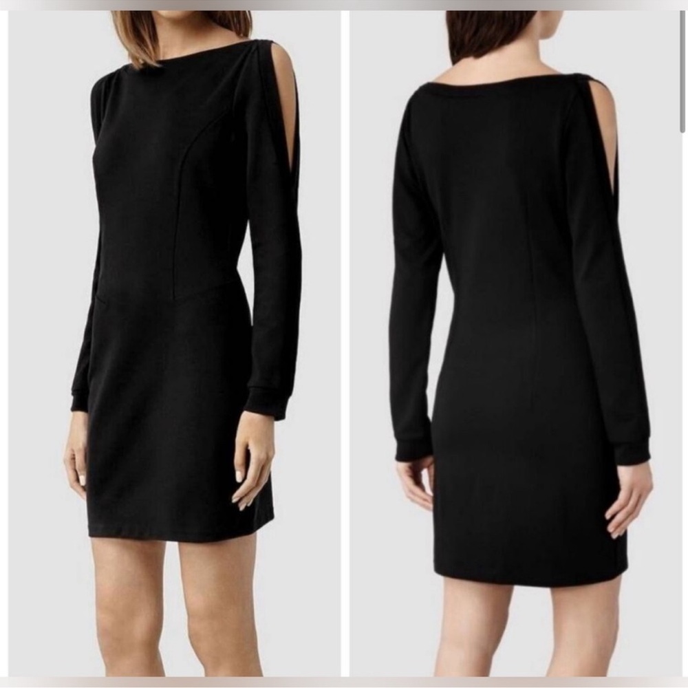 All Saints Black Long Sleeve Dress